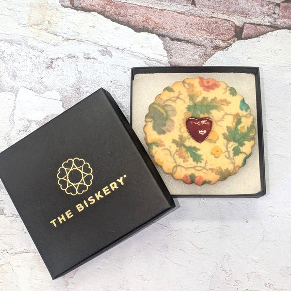 Pattern Printed Jam Biscuits in a small box - The Biskery