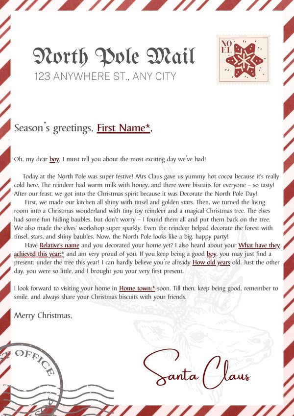 Personalised Letter from Santa - The Biskery