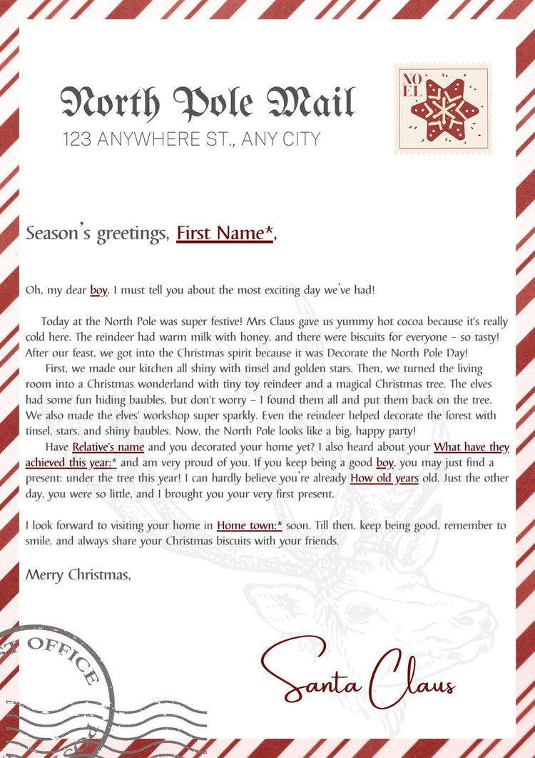 Personalised Letter from Santa - The Biskery