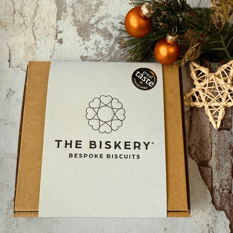 Small Festive Christmas Biscuits Box - The Biskery