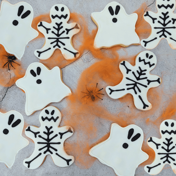 Spooktacular Halloween Ghost & Skeleton Biscuits - The Biskery