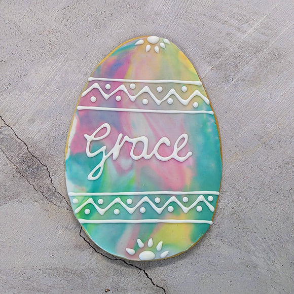 Large Personalised Easter Egg Biscuit 