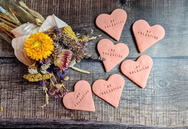 My Valentine Heart Biscuits - The Biskery